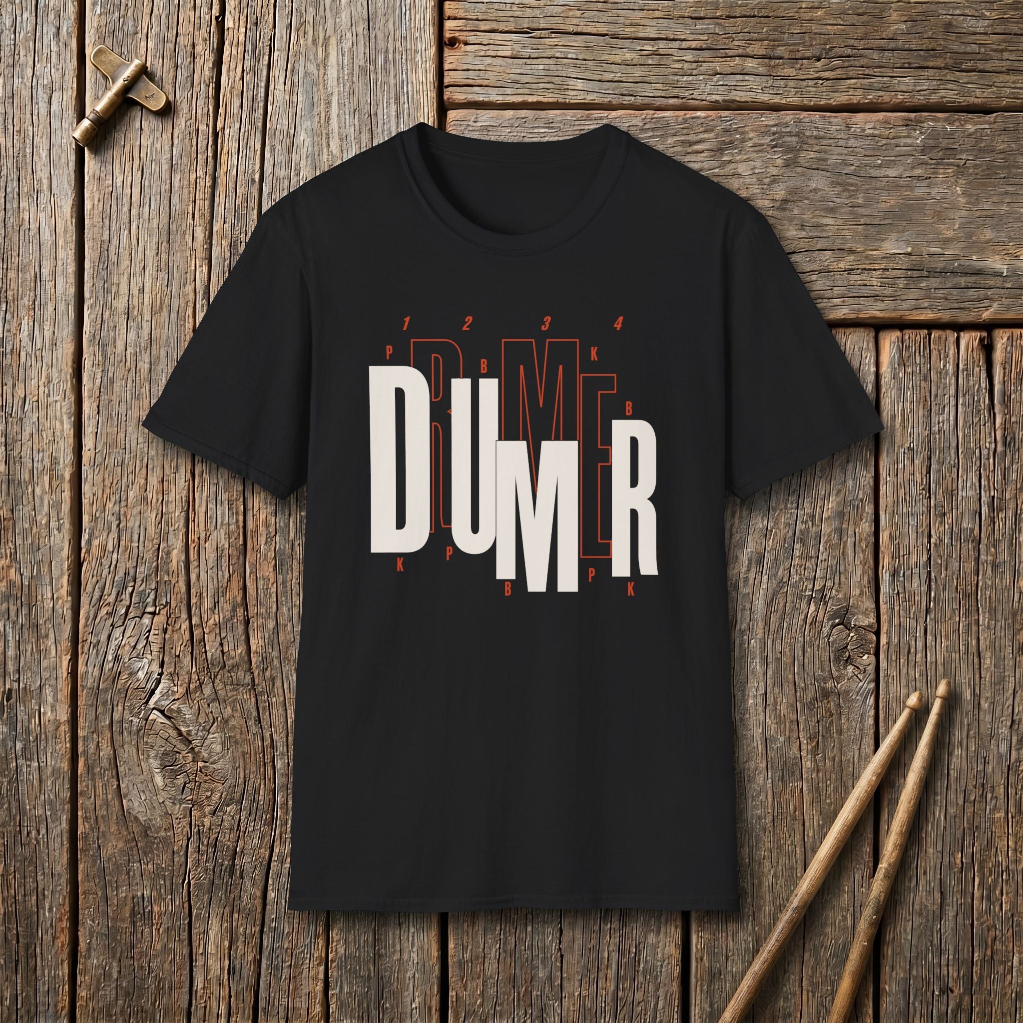 DUMMER Retro Layered Typography T‑Shirt