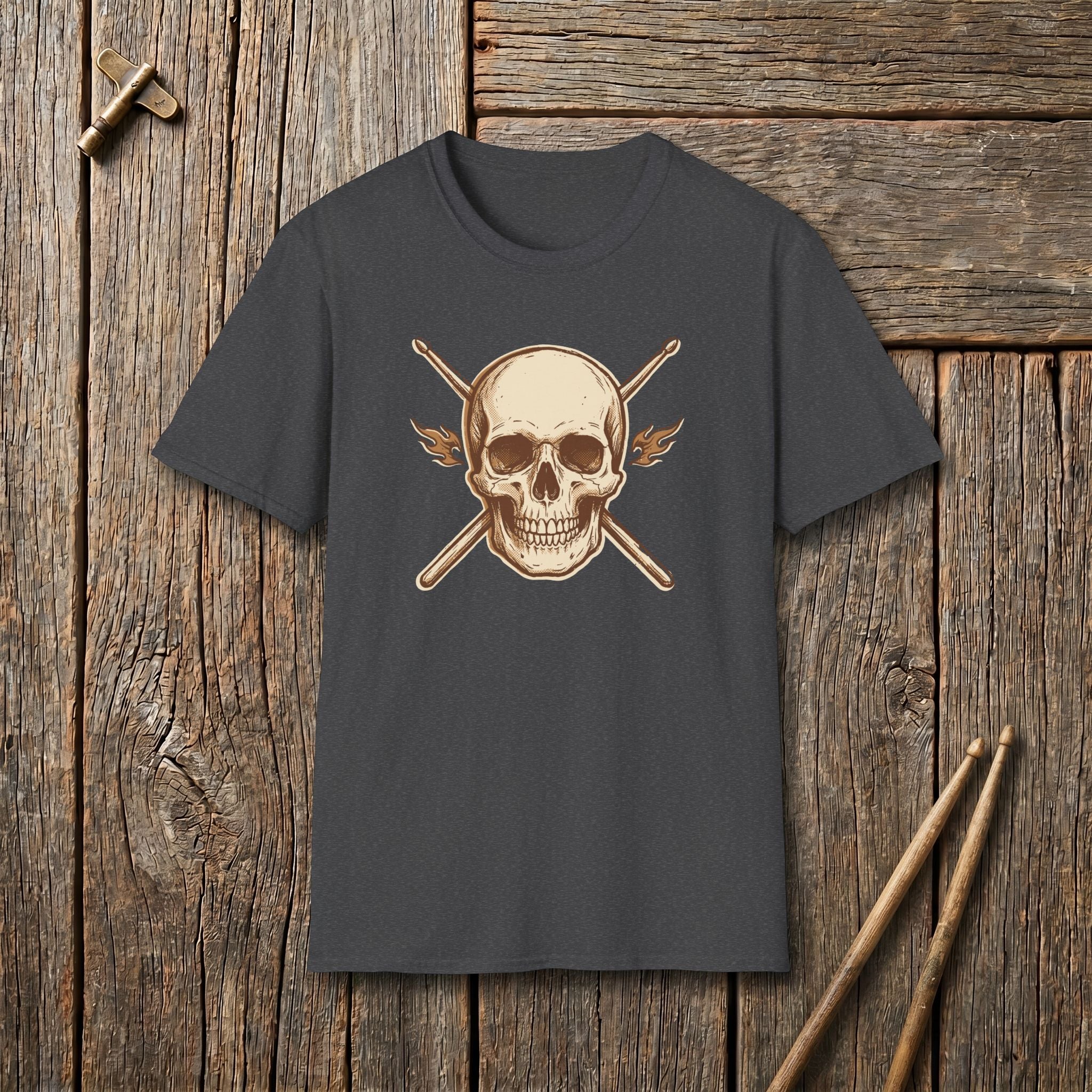 Skull with Crossed Drumsticks T-Shirt