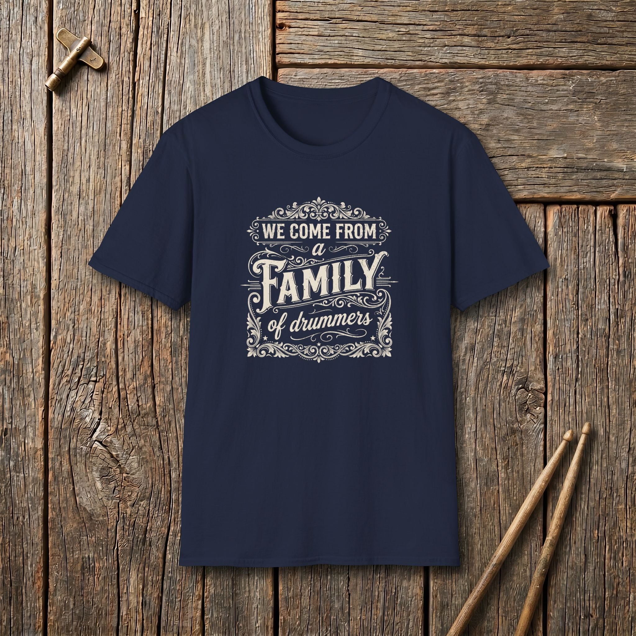 Family of Drummers Vintage Style T-Shirt
