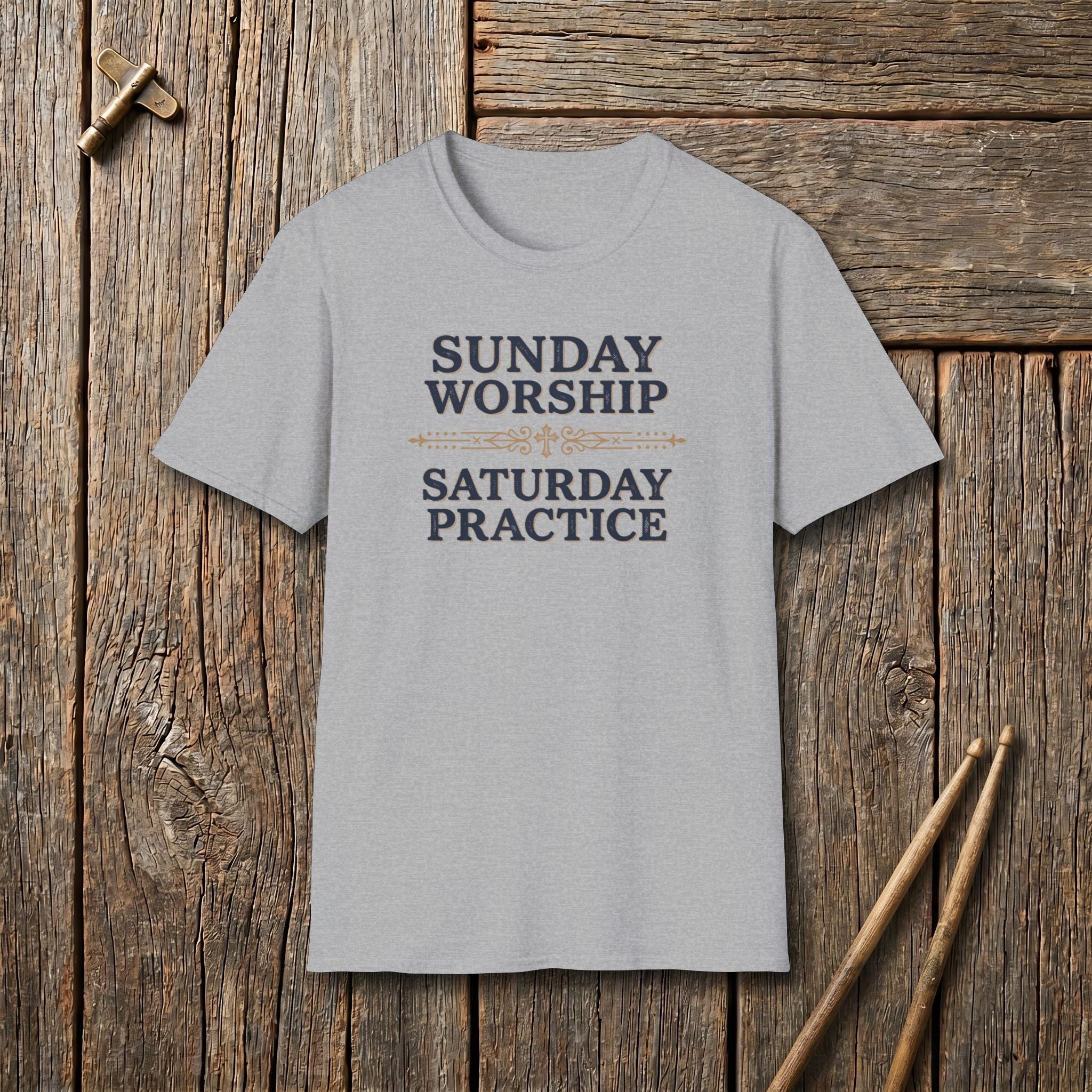 Sunday Worship, Saturday Practice T-Shirt