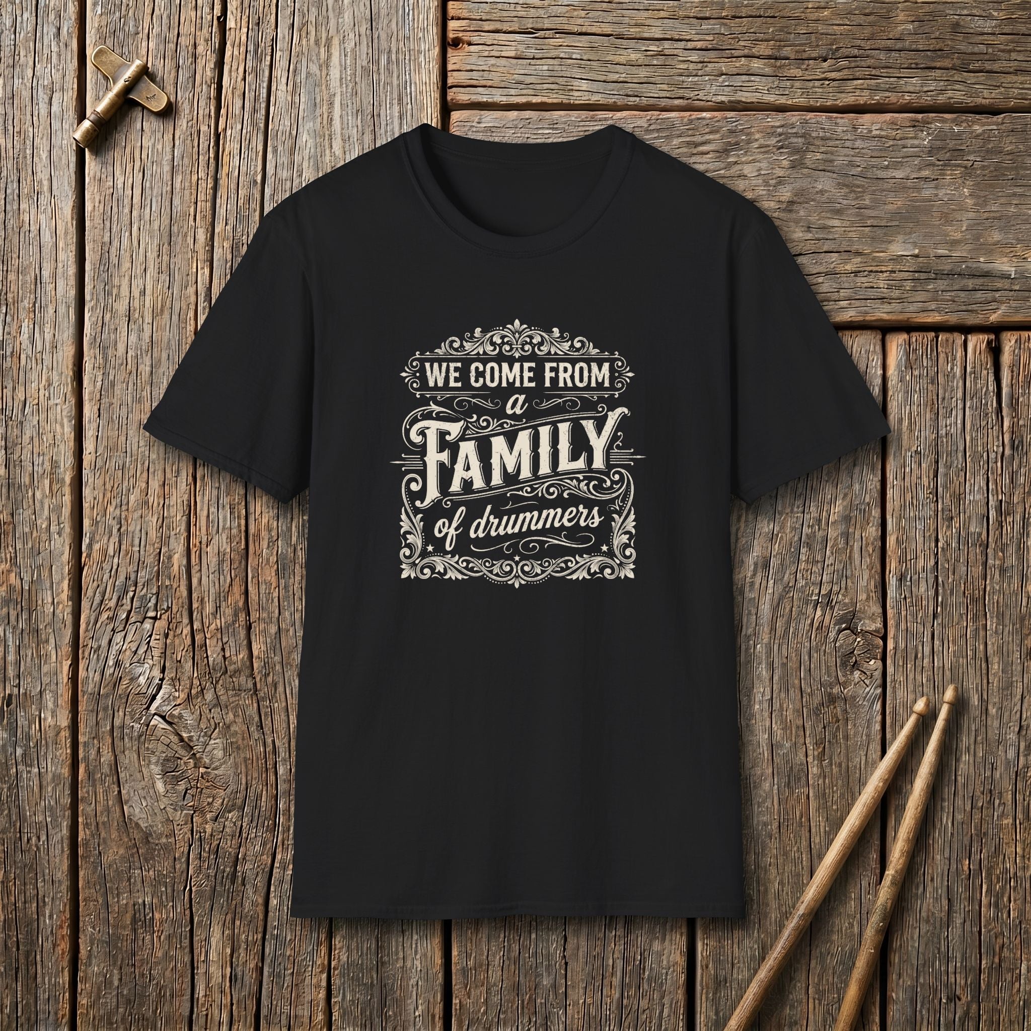 Family of Drummers Vintage Style T-Shirt
