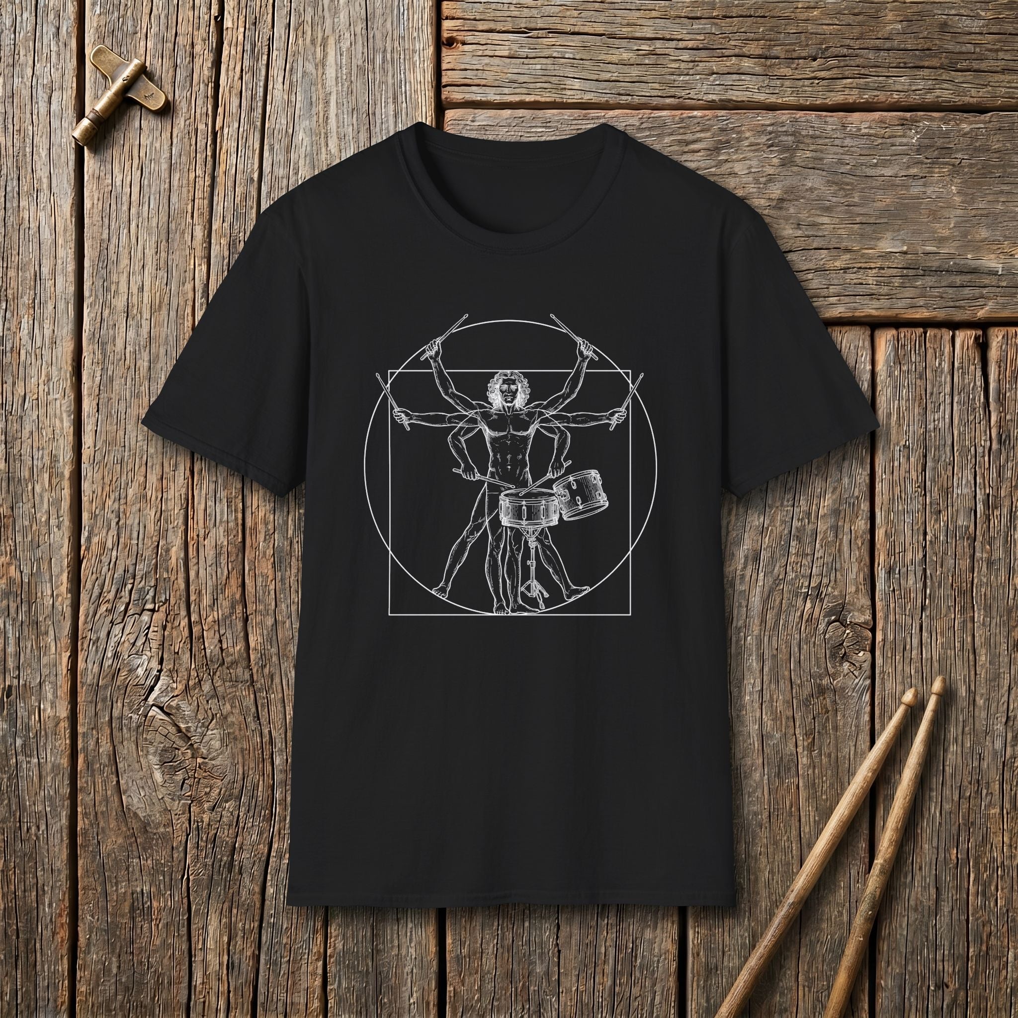 Vitruvian Drummer T-Shirt