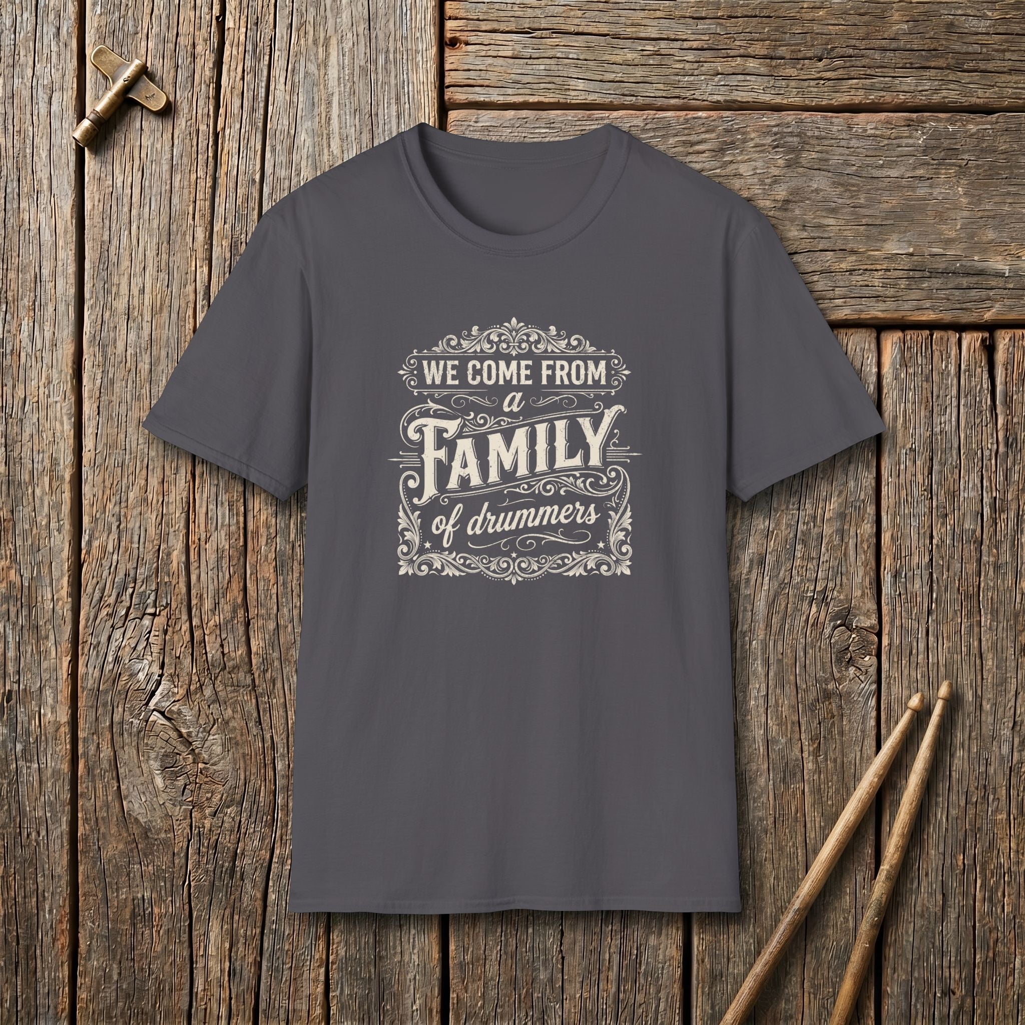 Family of Drummers Vintage Style T-Shirt