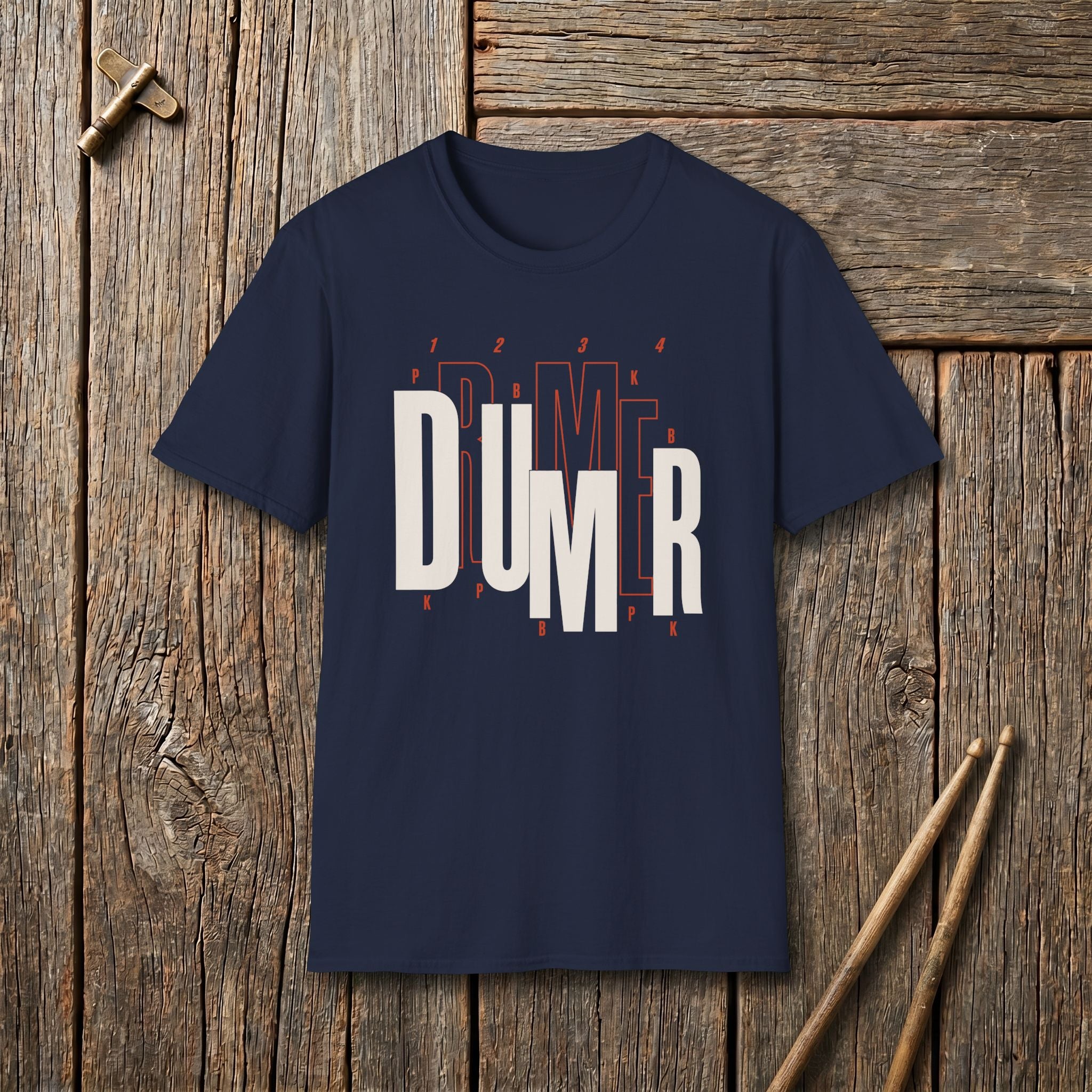 DUMMER Retro Layered Typography T‑Shirt