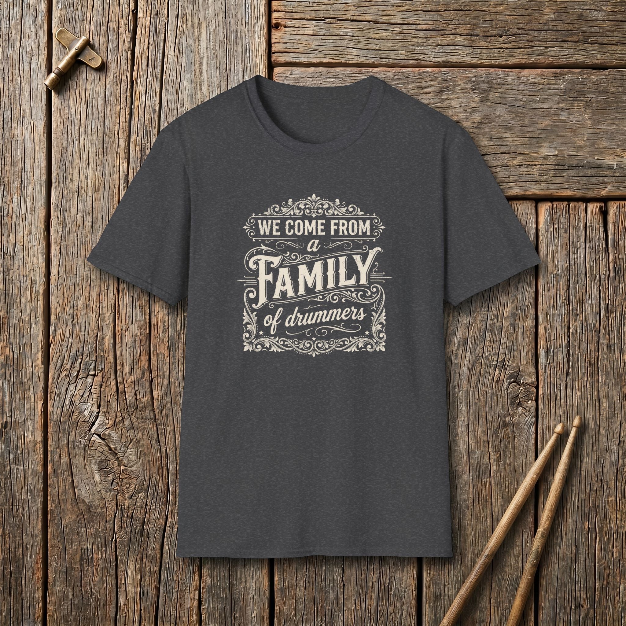Family of Drummers Vintage Style T-Shirt